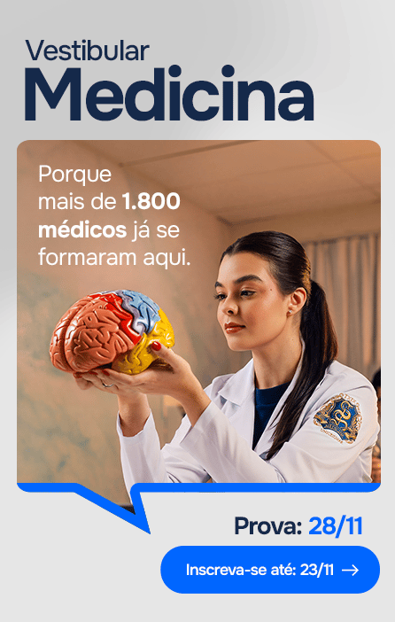 Vestibular Medicina UniCesumar. Inscreva-se até 23/11. Prova 28/11.