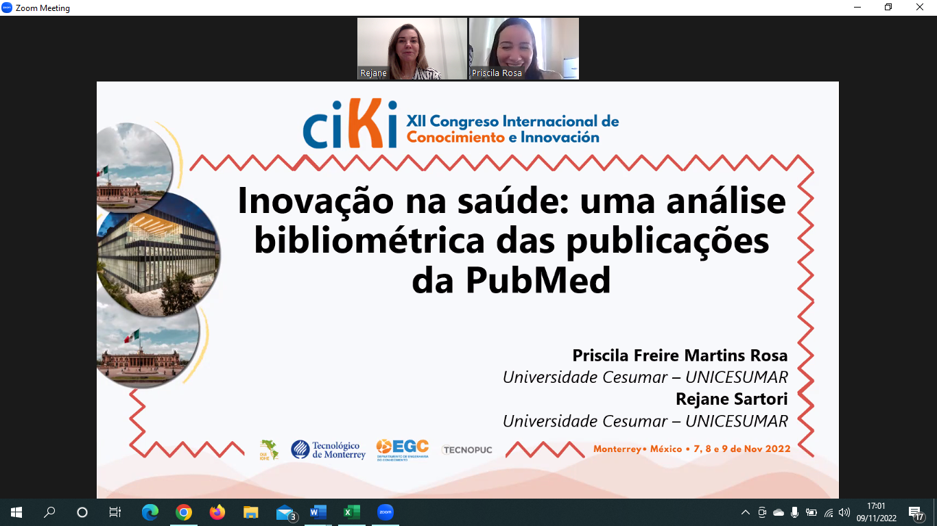 A professora Dra. Rejane Sartori, participou do 12ª Congresso Internacional de Conhecimento e Inovação (CIKI)
