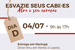 “Dia D” Campanha do Agasalho: UniCesumar promove arrecadação por drive-thru neste sábado (4)