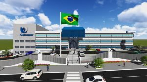 Projeto do campus em construção na cidade