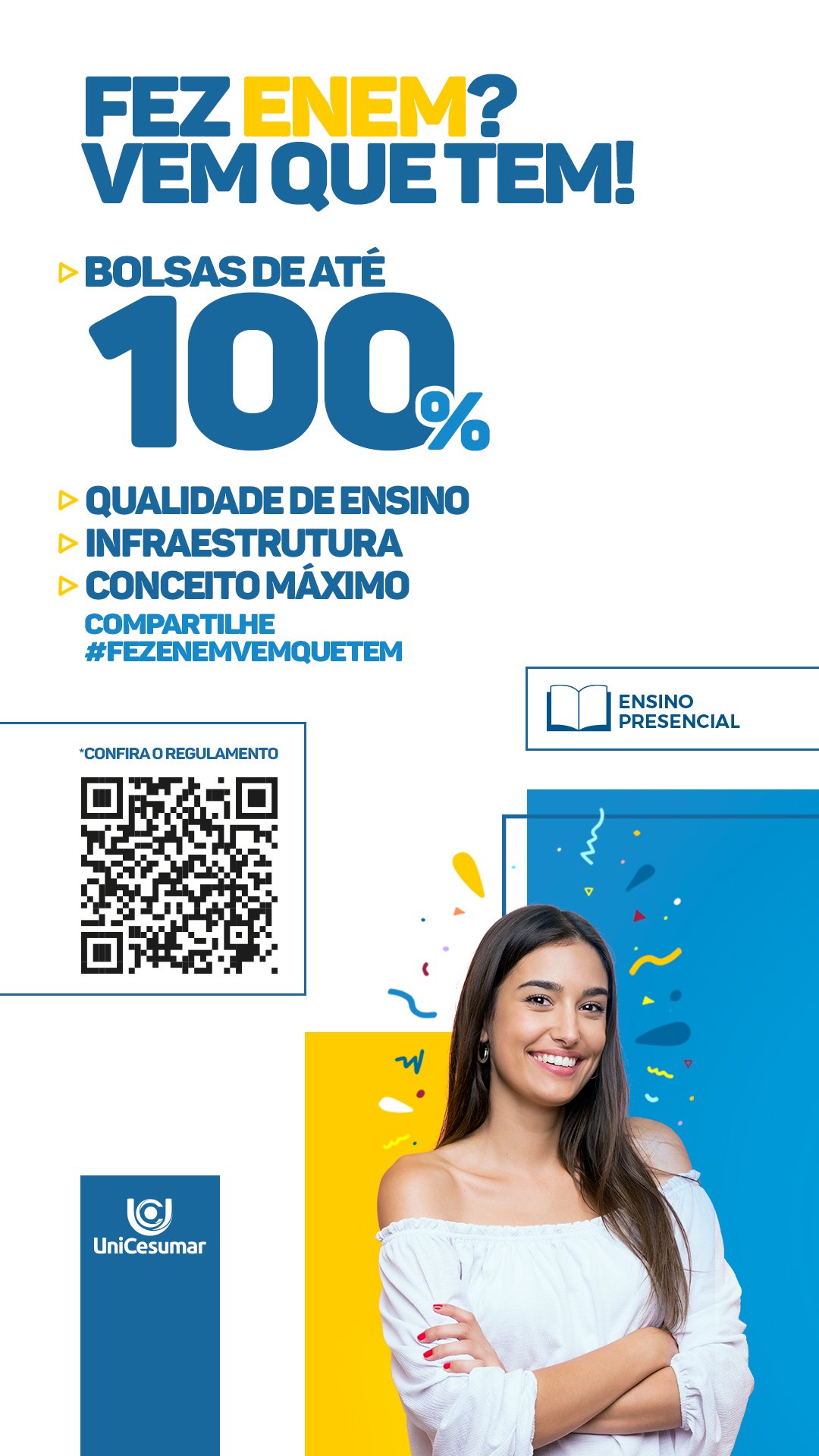 UniCesumar oferece bolsas de até 100% com nota do Enem - UniCesumar