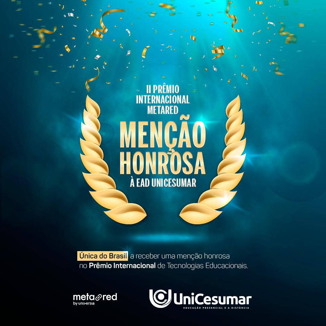 Única brasileira, EAD Unicesumar recebe menção honrosa em prêmio