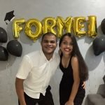 Formados enviaram fotos que foram transmitidas ao vivo na Colação de Grau