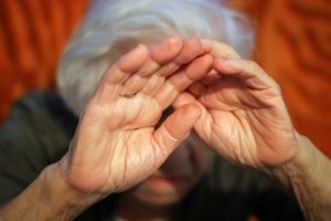 Old,Woman,Afraid