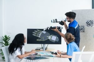 Engineers,,Doctors,And,Physical,Therapists,Brainstorm,Ideas,To,Design,A