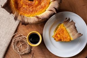 Corn,Cake,In,The,Straw.,Homemade,Cake.,Typical,Of,Brazil